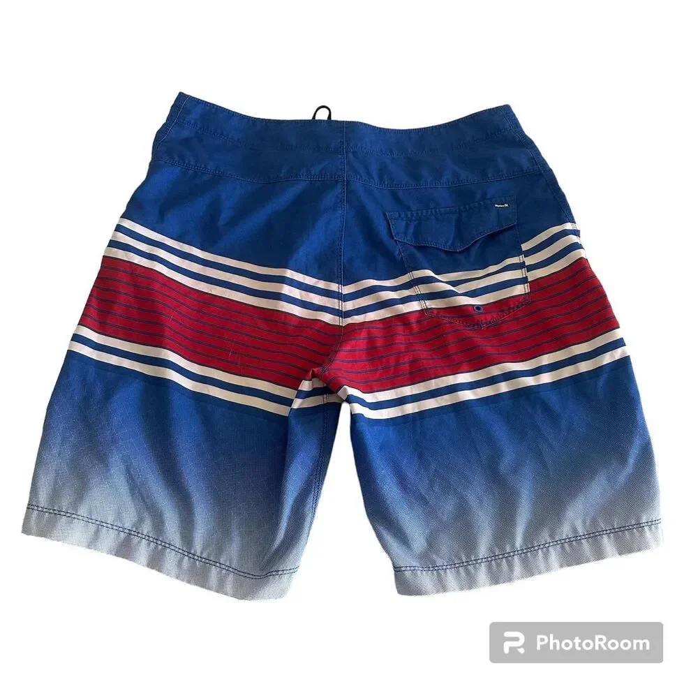 Hurley Men's Blue Swim-briefs-shorts
